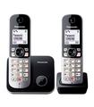 Teléfono Inalámbrico Panasonic Kx-Tg6852/ Pack Duo/ Negro
