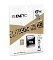 Memoria Sd Micro 64Gb Emtec Elite Gold 85Mb/S Sd + Adapter C