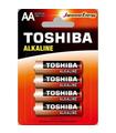 Pack De 4 Pilas Aa Toshiba Alkaline Lr6/ 1.5V/ Alcalinas