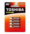 Pack De 4 Pilas Aaa Toshiba Alkaline Lr03/ 1.5V/ Alcalinas