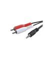 Cable Estéreo 3Go Ca101/ Jack 3.5 Macho - 2X Rca Macho/ 2M