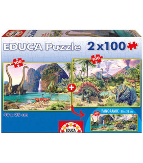 puzzle-dinosaurios-2x100pz