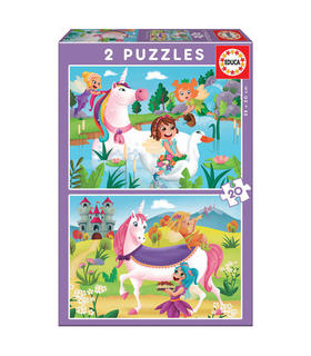 puzzle-unicornios-y-hadas-2x20pz